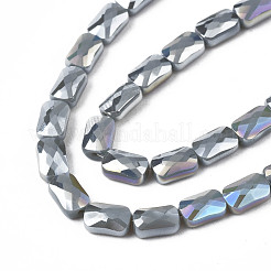 Galvanisieren undurchsichtige feste Farbe Glasperlen Stränge&nbsp;EGLA-N002-25-A09