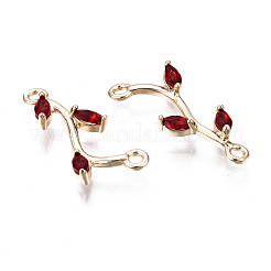 Connettori in ottone micro pavimentato in zirconia cubica&nbsp;KK-S359-156B-RS