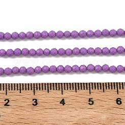Fili di perle di lepidolite sintetica/mica viola&nbsp;G-G823-16-3mm-01