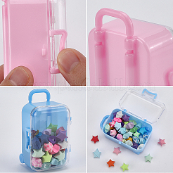 8 Stück 8 Farben Trolley-Tasche geformte Kunststoff-Aufbewahrungsboxen für Süßigkeiten&nbsp;AJEW-SP0002-62