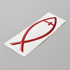 Selbstklebende Jesus-Fisch-Autoaufkleber aus PVC&nbsp;STIC-WH0004-36B