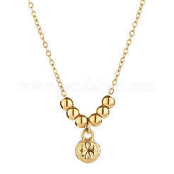 Colliers à pendentif en acier inoxydable 304 avec chaîne câble pour femmes&nbsp;WG91243-01