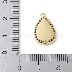 Pendentifs avec zircon cubiques à micro-pavés en laiton&nbsp;KK-K399-02G-01