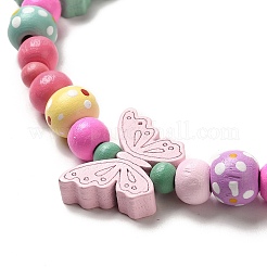 Schmuckset aus Ahornholz und Acryl&nbsp;SJEW-C003-02U