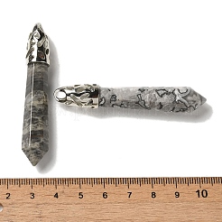 Spitze große Anhänger aus Naturstein&nbsp;G-Z055-01P-22