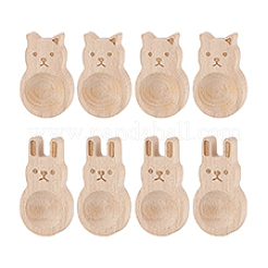8 Stück Aromatherapie-Diffusor-Ornamente aus Buchenholz in 2 Stilen&nbsp;DJEW-PH0001-71