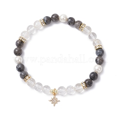 Messing micro pave kubikzirkonia charme armbänder&nbsp;BJEW-JB12230-03