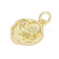 Pendentifs en laiton zircon cubique transparent&nbsp;KK-G522-07G