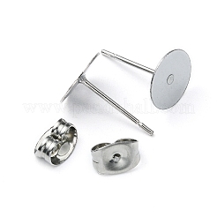 100 Stück Ohrstecker-BeZubehör aus 304 Edelstahl&nbsp;STAS-YW0001-43C