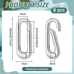 8 anneau de porte à ressort en laiton&nbsp;KK-BC0015-69P