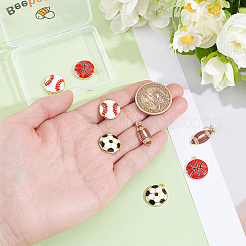 8 pz 4 stili pendenti in ottone smaltato&nbsp;KK-BBC0027-49