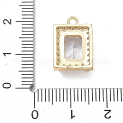 Pendenti in zirconi cubici trasparenti in micro pavè di ottone&nbsp;CU-CBAFF5B-23G