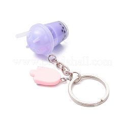 Llavero colgante de resina con imitación de té de burbujas&nbsp;KEYC-JKC01234