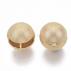 Orecchini a bottone a sfera in ottone&nbsp;KK-T050-051G-NF