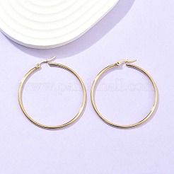 Orecchini a cerchio in acciaio inossidabile 304&nbsp;X-EJEW-N0016-11G-H