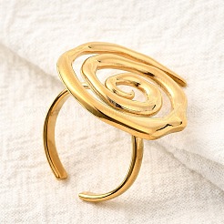 Offene Manschettenringe aus Edelstahl 304 für Damen&nbsp;RJEW-V014-10G