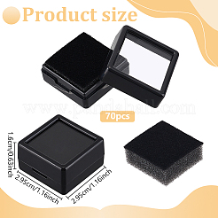 70 Stück Schmuck-Geschenkboxen aus ABS-Kunststoff&nbsp;CON-WH0088-88B-02