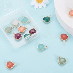 14 Stück 7 Stil natürliche weiße Jade-Anhänger&nbsp;G-LS0002-06