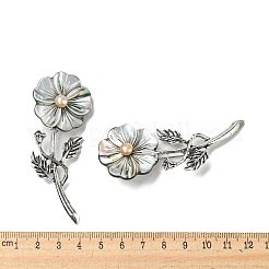 Broche en alliage de fleur de coquille de lèvre noire&nbsp;JEWB-Z019-01D