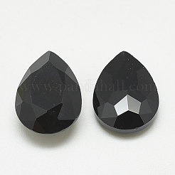 Cabujones de cristal con rhinestone&nbsp;RGLA-T081-10x14mm-02