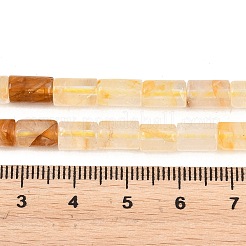 Natürlicher gelber hämatoider Quarz/goldene Heilerquarz-Perlenstränge&nbsp;G-F832-B02-01