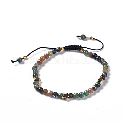 Bracelets de perles tressées de pierres précieuses naturelles et synthétiques&nbsp;BJEW-JB04215