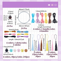 DIY-Set zum Basteln von gewebtem Netz/Gewebe aus Polyester und Wildlederimitat mit Federn&nbsp;DIY-GA0008-55