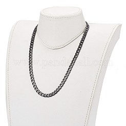 Colliers à maillons cubains en acier inoxydable 304&nbsp;NJEW-JN03344