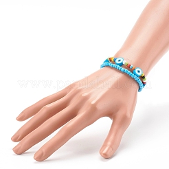 Perles de rocaille de verre étirer bracelets&nbsp;BJEW-JB06291-02