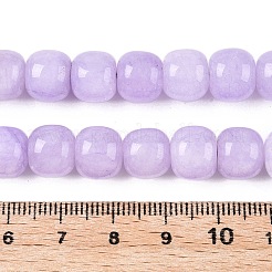 Gefärbt natürlichen weißen Jade Perlen Stränge&nbsp;G-T138-S18