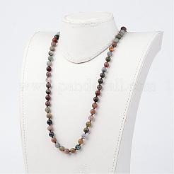 Natur Indien Achat Halsketten&nbsp;NJEW-D264-17