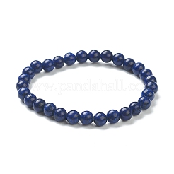 Naturales lapis lazuli de abalorios pulseras del estiramiento&nbsp;BJEW-D446-B-41