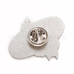 Pin de esmalte de calavera y vela&nbsp;JEWB-M023-09