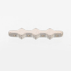 Bar distanziatori del rhinestone della lega&nbsp;ALRI-G007-P
