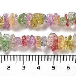 Transparentes craquements perles de verre brins&nbsp;GLAA-U004-01G