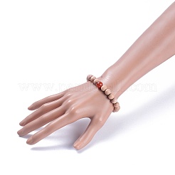 Bracelets extensibles avec perles en bois&nbsp;BJEW-JB05020