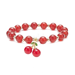 Bracciali con perline rotonde in pietre preziose naturali&nbsp;BJEW-JB09051