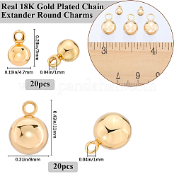 40 Stück 2 Stile Messing Charms&nbsp;KK-BBC0015-23