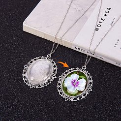 Oval Klarglas Cabochon Deckel&nbsp;DIY-PH0018-96AS