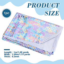 Polyesterstoff mit Fischschuppenmuster&nbsp;DIY-WH0899-324D