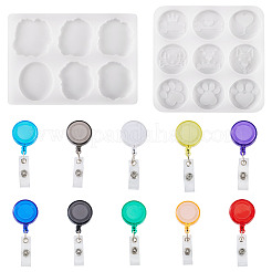 10 Stück Ausweishalter aus PP und Eisen in 10 Farben&nbsp;DIY-TA0014-32