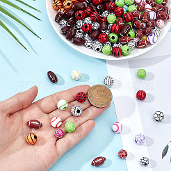 300pcs 15 styles de perles acryliques de style artisanal&nbsp;MACR-PA0001-50