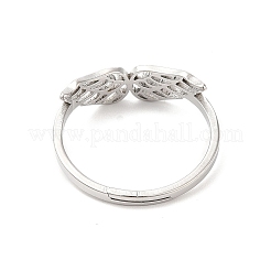 Bague réglable à ailes creuses en acier inoxydable 304 anti-ternissement pour femme&nbsp;RJEW-L107-033P