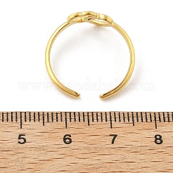 Herz 304 Edelstahl offene Manschettenringe&nbsp;RJEW-R014-03G-01