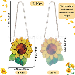 2 Set Sonnenblumen-Sonnenfänger&nbsp;AJEW-CN0002-22