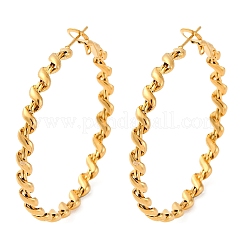 Boucles d'oreilles créoles en acier inoxydable 304&nbsp;EJEW-S250-04A-G