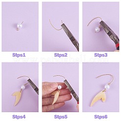 Kit para hacer aretes con forma de cola de sirena diy&nbsp;DIY-SZ0009-63