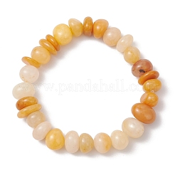 Bracelets extensibles en perles de jade topaze naturelle pour unisexe&nbsp;BJEW-JB12068-02