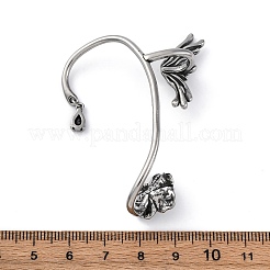 Manschettenohrringe aus chirurgischem Edelstahl 316 mit schwarzen Zirkonia&nbsp;EJEW-E300-27AS-02