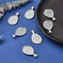 Aluminium-Anhänger Fassungen für Cabochons&nbsp;X-PALLOY-E436-87AS